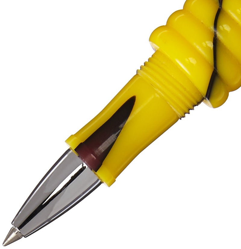 ACME Studios Rings Yellow and Red Roller Ball Pen by Robert & Trix Haussman (P2H04R)